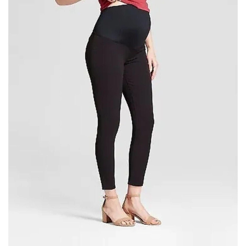 Mid-Rise Over Belly Cropped Skinny Maternity Trousers - Isabel Maternity Size 8